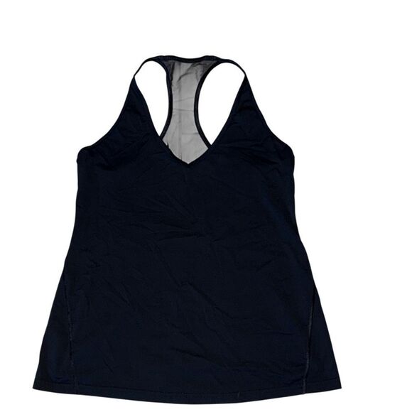 Lululemon‎ Black Mesh Racerback Workout Tank Top Size 8 - Picture 2 of 5